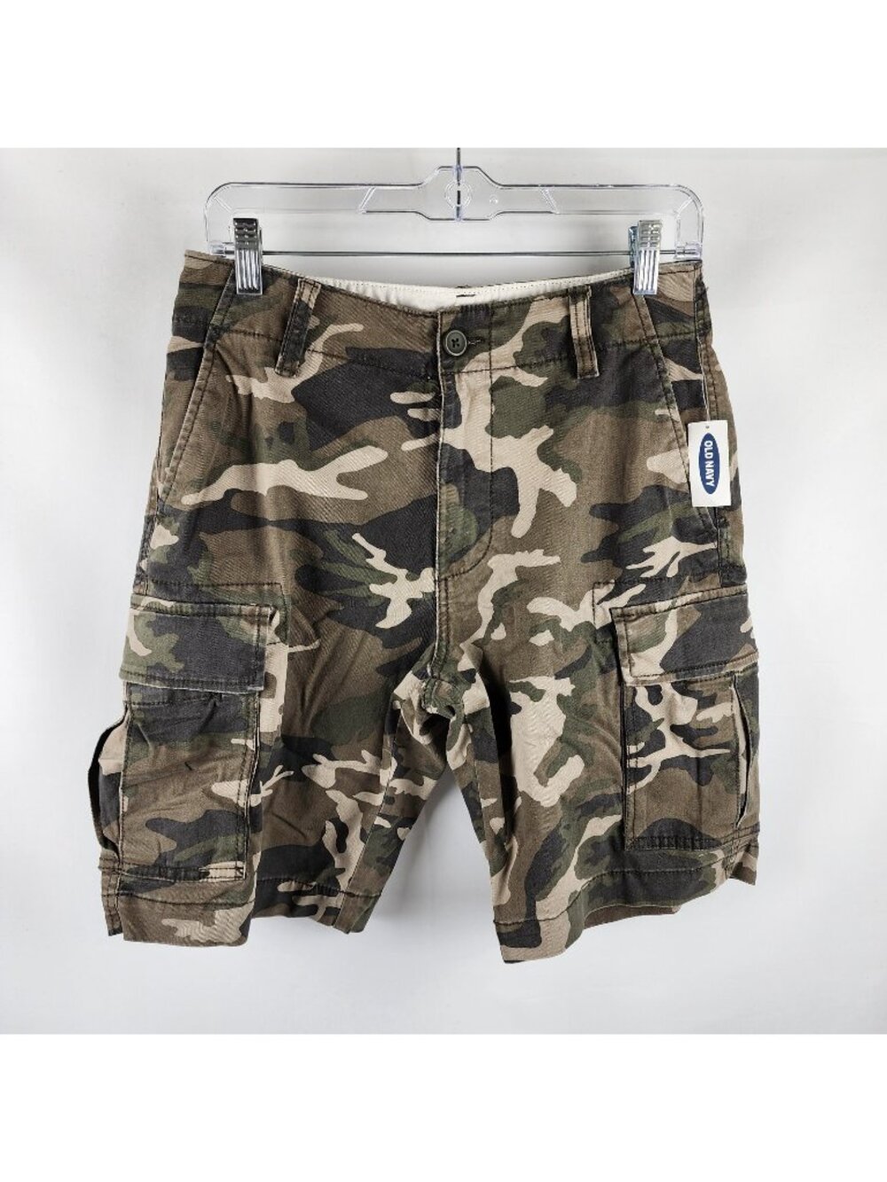 Old Navy Shorts Mens 29x10 Camo Green Built-in-Flex Lived in Straight Cargo NWT